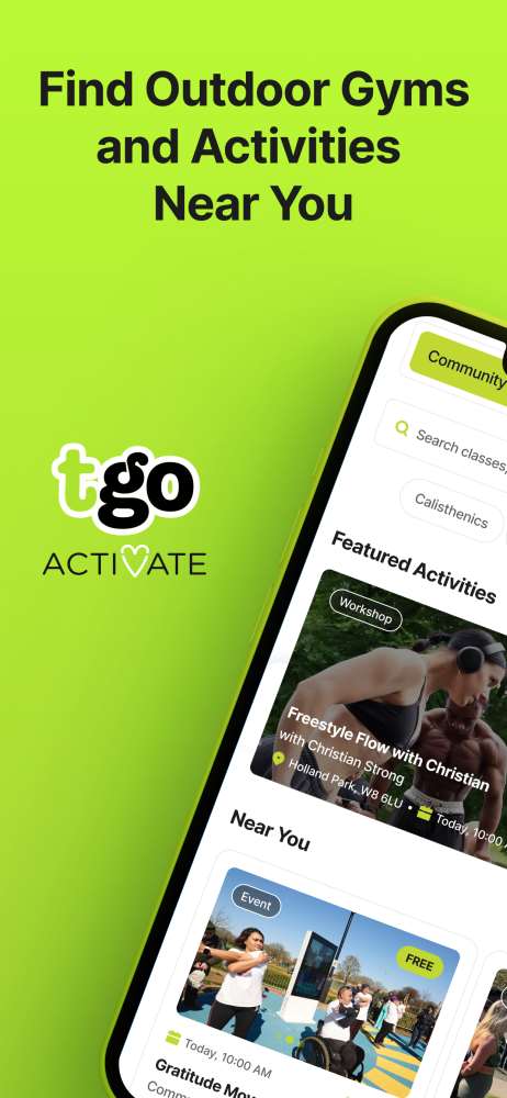 find outdoor gyms and activities near you